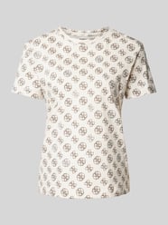 T-shirt z nadrukiem z logo model ‘NOMIE’ od Guess Activewear Brązowy - 17
