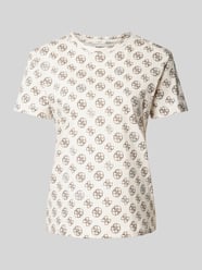 T-Shirt mit Label-Print Modell 'NOMIE' von Guess Activewear Braun - 14