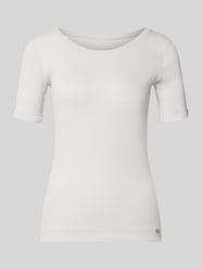 T-shirt met ronde hals en labeldetail van Marc Cain - 48
