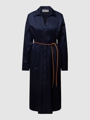Hemdblusenkleid mit Bindegürtel von White Label Blau / Türkis - 16