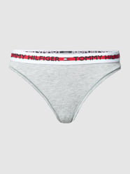 Slip van katoenmix met elastische band van TOMMY HILFIGER Grijs / zwart - 22