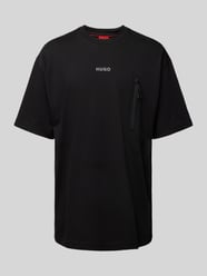 T-Shirt mit Label-Print Modell 'Doforesto' von HUGO Schwarz - 36