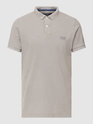 Poloshirt met logostitching, model 'VINT DESTROY' van Superdry Grijs - 25