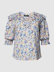 Bluzka PLUS SIZE mieszanki lnu i wiskozy z kwiatowym wzorem od Lauren Ralph Lauren Curve - 26