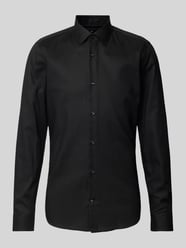 Slim Fit Business-Hemd mit Kentkragen Modell 'Pit' von JOOP! Schwarz - 14