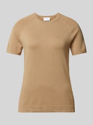 T-shirt z prążkowanymi wykończeniami od Jake*s Collection - 34