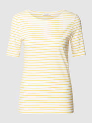 T-shirt met streepmotief van Marc O'Polo Oranje - 48