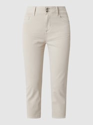 Slim Fit Caprijeans mit Stretch-Anteil Modell 'Kate' von Tom Tailor Beige - 42