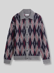 Kardigan rozpinany z alpaki z kołnierzykiem koszulowym od Tommy Hilfiger - 5