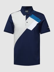 Poloshirt in Two-Tone-Machart Modell 'PJNUZ' von EA7 Emporio Armani Blau - 40
