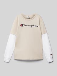 Sweatshirt mit Label-Details und Rundhalsausschnitt von CHAMPION Grau - 36