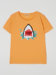 T-Shirt mit Wendepailletten von Tom Tailor Orange - 35