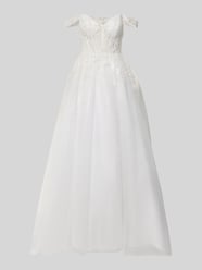 Brautkleid aus Tüll mit Stitchings von LUXUAR FASHION - 9