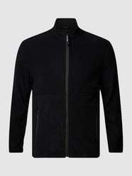 PLUS SIZE fleecejack met opstaande kraag van Jack & Jones Plus Zwart - 12