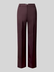Hose mit Bügelfalten und Gesäßtasche von COMMA Bordeaux - 36