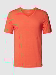 T-shirt z dekoltem w serek od OLYMP Level Five Czerwony - 15