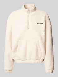 Oversized sweatshirt met labelstitching, model 'PUKA' van Pegador Beige - 10