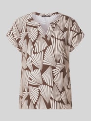 T-Shirt aus Viskose-Mix mit Tunikakragen von Betty Barclay Beige - 43