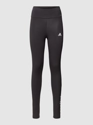 Legginsy z nadrukiem z logo od ADIDAS SPORTSWEAR Czarny - 30