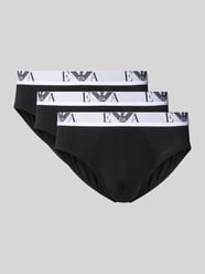 Slip mit elastischem Logo-Bund im 3er-Pack von Emporio Armani - 3