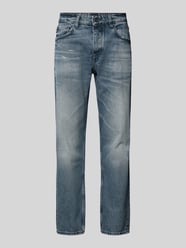 Slim Fit Jeans mit Label-Detail Modell 'Troy' von BOSS Orange Blau - 9