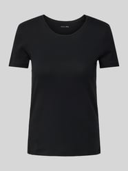 T-shirt z prążkowanym okrągłym dekoltem od Christian Berg Woman - 18