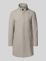 Lange jas met opstaande kraag, model 'Harvey' van Matinique Beige - 11