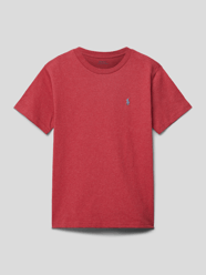 T-Shirt mit Logo-Stitching von Polo Ralph Lauren Teens Rot - 48
