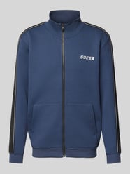 Sweatjacke mit Label-Print Modell 'MICKEY' von Guess Activewear Blau - 41