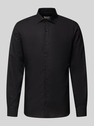 Slim fit zakelijk overhemd met knoopsluiting van ETERNA - 21