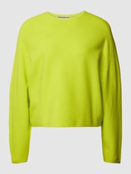 Gebreide pullover met ronde hals, model 'MEAMI' van Drykorn Geel - 33