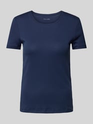 T-shirt z prążkowanym okrągłym dekoltem od Christian Berg Woman - 12