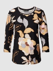 Shirt met lange mouwen en all-over bloemenprint van Betty Barclay Zwart - 36