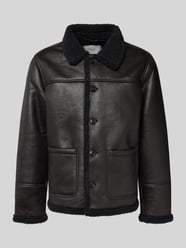Kunstlederjacke mit Knopfleiste Modell 'CAMBRIDGE' von JACK & JONES - 14