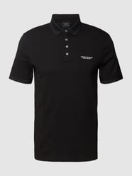 Poloshirt mit Label-Print von ARMANI EXCHANGE Schwarz - 10