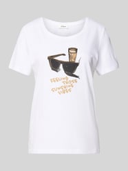męski t-shirt o kroju regular fit z czystej bawełny od s.Oliver RED LABEL - 6