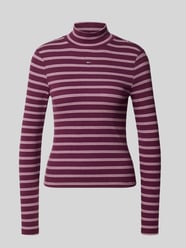 Slim Fit Langarmshirt aus Baumwoll-Mix von Tommy Jeans Bordeaux - 9