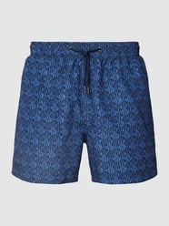 Badehose mit Allover-Label-Print von MCNEAL Blau - 12