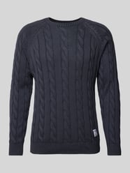 Strickpullover mit Zopfmuster Modell 'Camdem' von Pepe Jeans Blau - 21