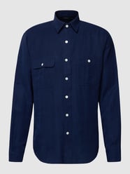Custom fit vrijetijdsoverhemd van een mix van linnen en zijde van Polo Ralph Lauren Blauw / turquoise - 20