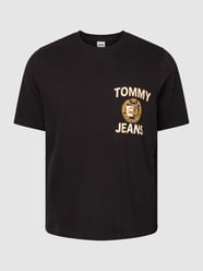 T-shirt PLUS SIZE z nadrukiem z logo model ‘LUXE’ od Tommy Jeans Plus Czarny - 6