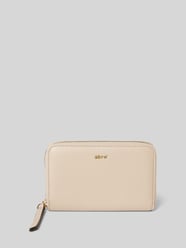 Lederportemonnaie mit Label-Applikation von Abro Beige - 36