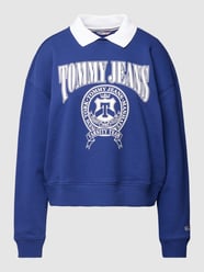 Sweatshirt mit Polokragen von Tommy Jeans Blau - 37