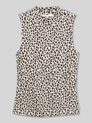 Slim Fit Blusentop aus Viskose-Mix von Tom Tailor Denim Beige - 31