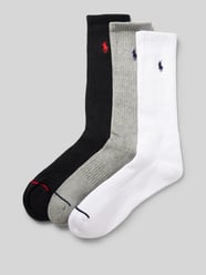 Socken mit Logo-Stitching im 3er-Pack von Polo Ralph Lauren Underwear Grau - 23