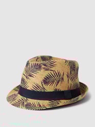 Fedora mit Allover-Muster von Müller Headwear Beige - 3