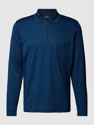 Poloshirt mit kurzer Reißverschlussleiste von RAGMAN Blau - 42