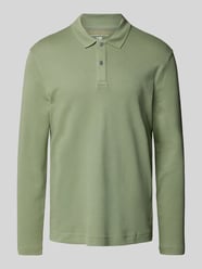 Regular Fit Poloshirt mit langen Ärmeln von Christian Berg Men Grün - 6