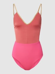 Badpak in two-tone-stijl, model 'SHINE' van Mymarini Roze - 9