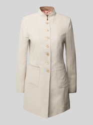 Lange blazer met opstaande kraag van WHITE LABEL Beige - 17